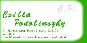 csilla podolinszky business card